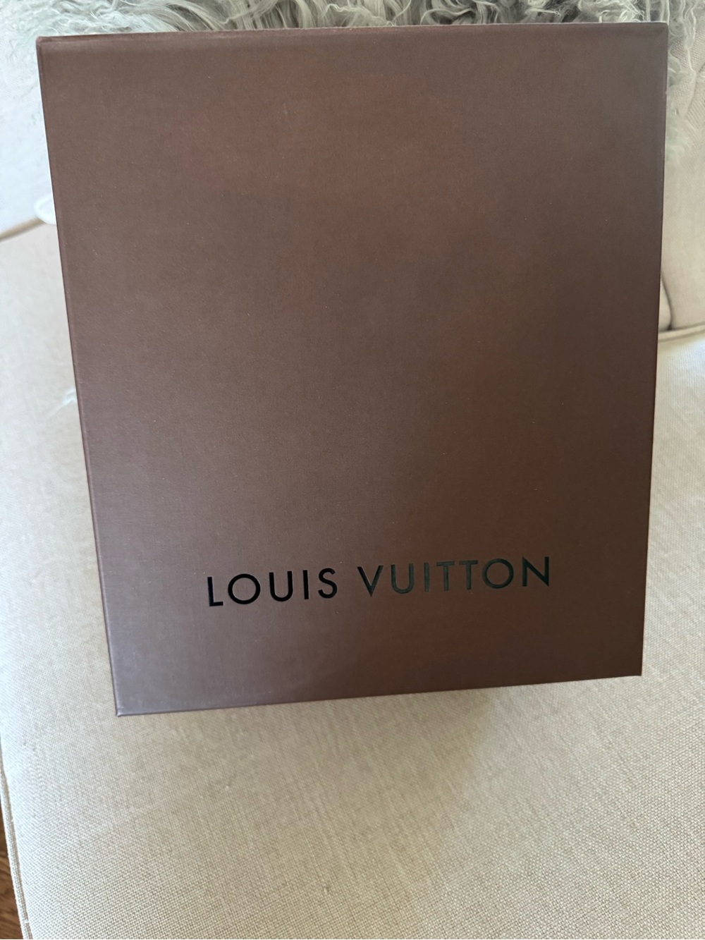 Louis Vuitton Brown Gift Box with Black Logo
